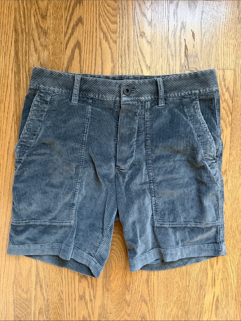 James Perse Men's Corduroy Cargo Shorts - Slate Blue